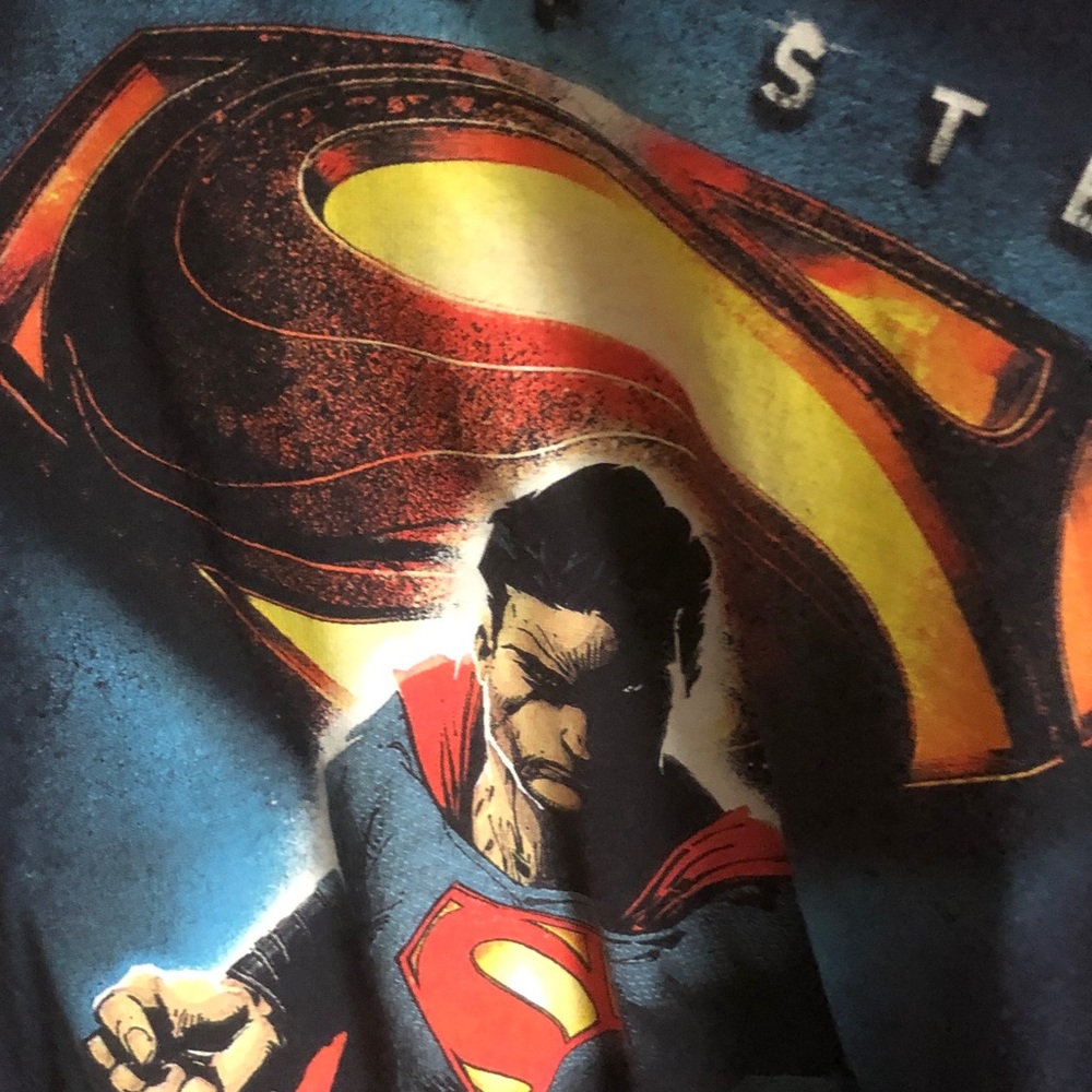 Superman Graphic Tee in Blue with Red and Yellow Logo